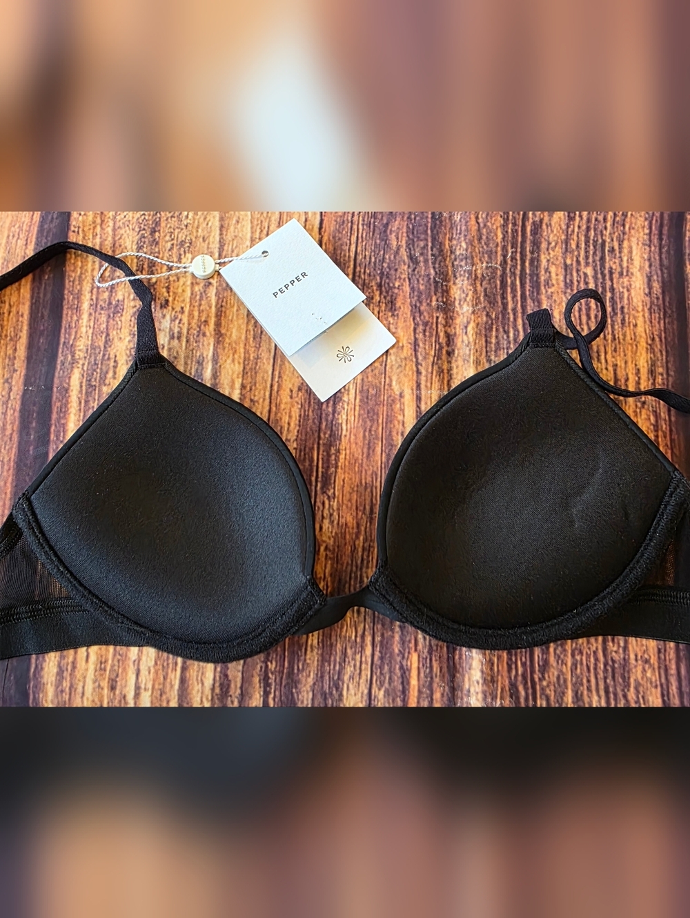 Pepper Lift Up Bra Black Size 34A Underwire Black New with Tag - Picture 6 of 6